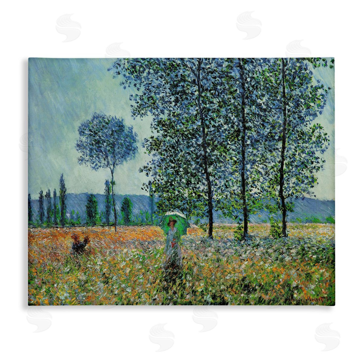Felder im Fruhling Classical Canvas Wall Art, Home Decor by Claude Monet
