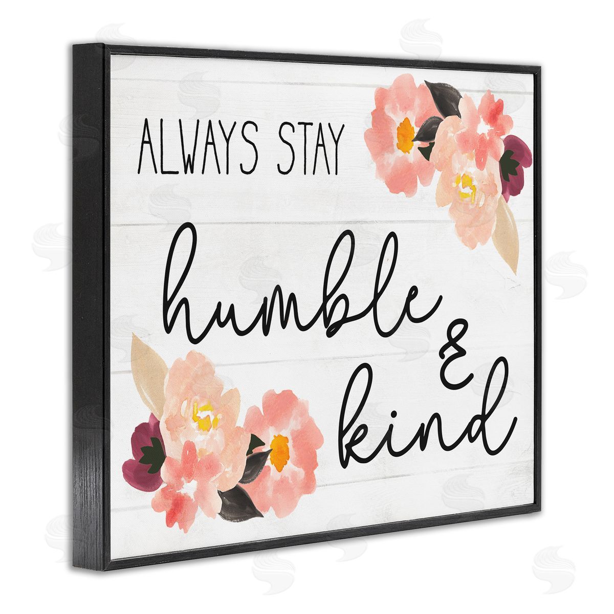 Always Stay Humble and Kind Black Frame Print Wall Art, Home Decor by Stupell Studio