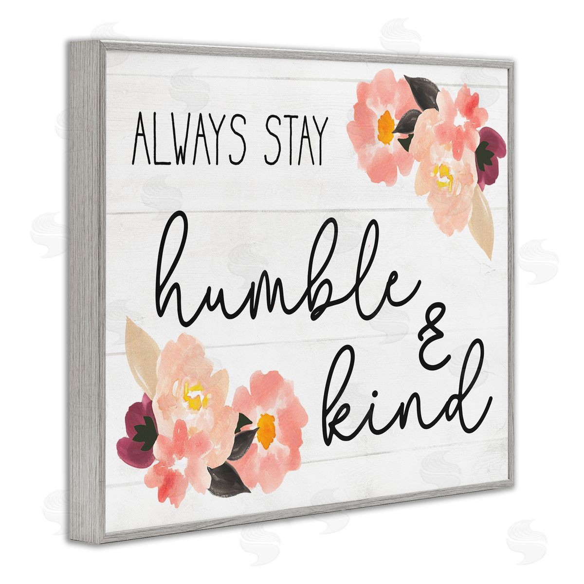 Always Stay Humble and Kind Grey Frame Print Wall Art, Home Decor by Stupell Studio