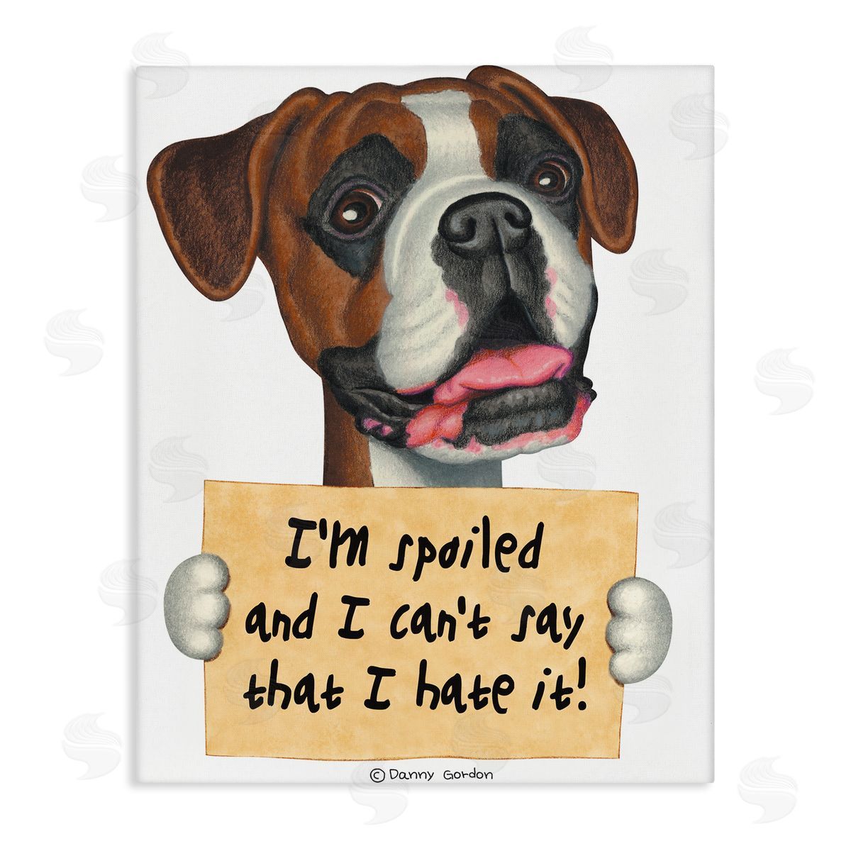 Funny Spoiled Dog Phrase Canvas Wall Art, Home Decor by Danny Gordan