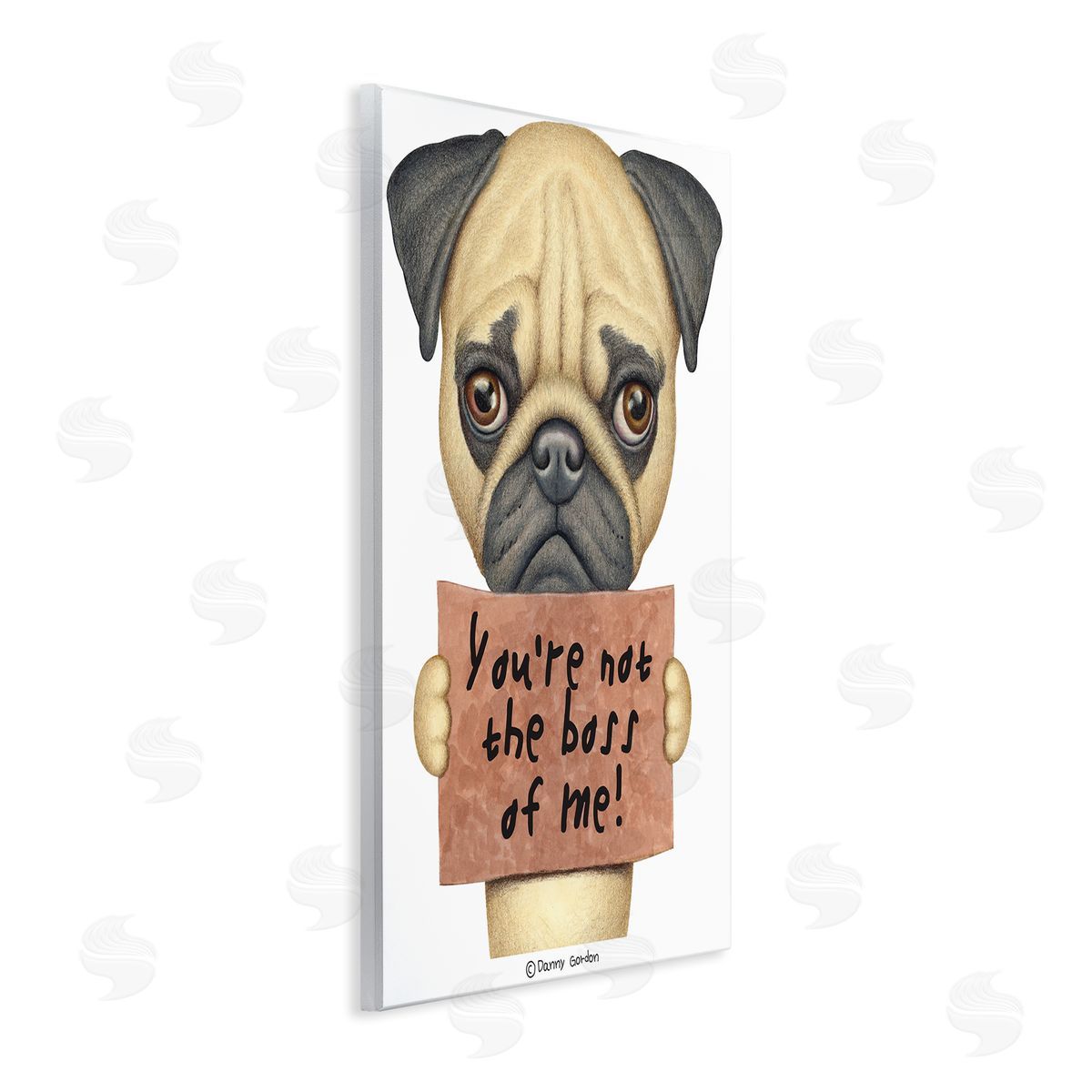 Not the Boss of Me Dog Phrase Wood Plaque Wall Art, Home Decor by Danny Gordan