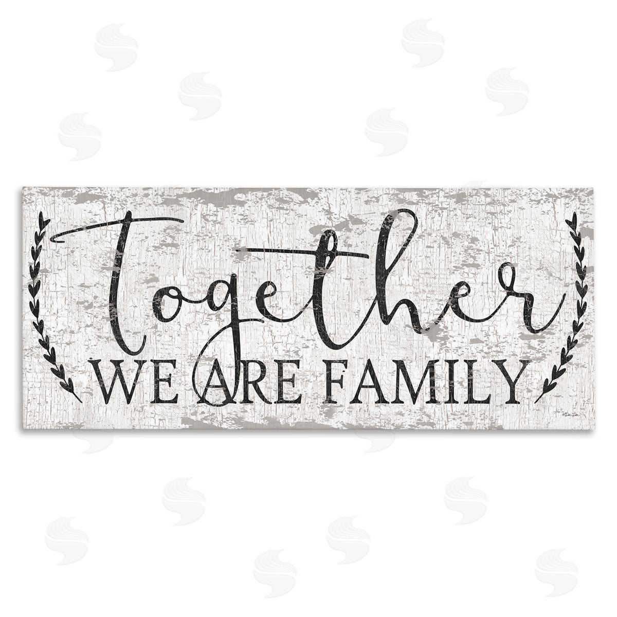 Distressed Together We are Family Canvas Wall Art, Home Decor by Dee Dee