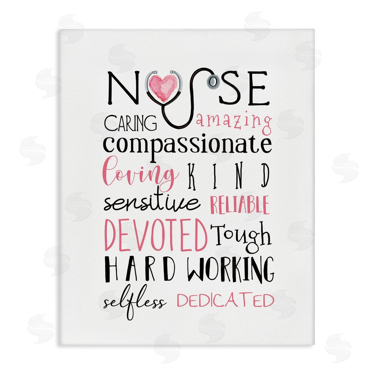 Nurse Inspritational Healthcare List Canvas Wall Art, Home Decor by Elizabeth Tyndall