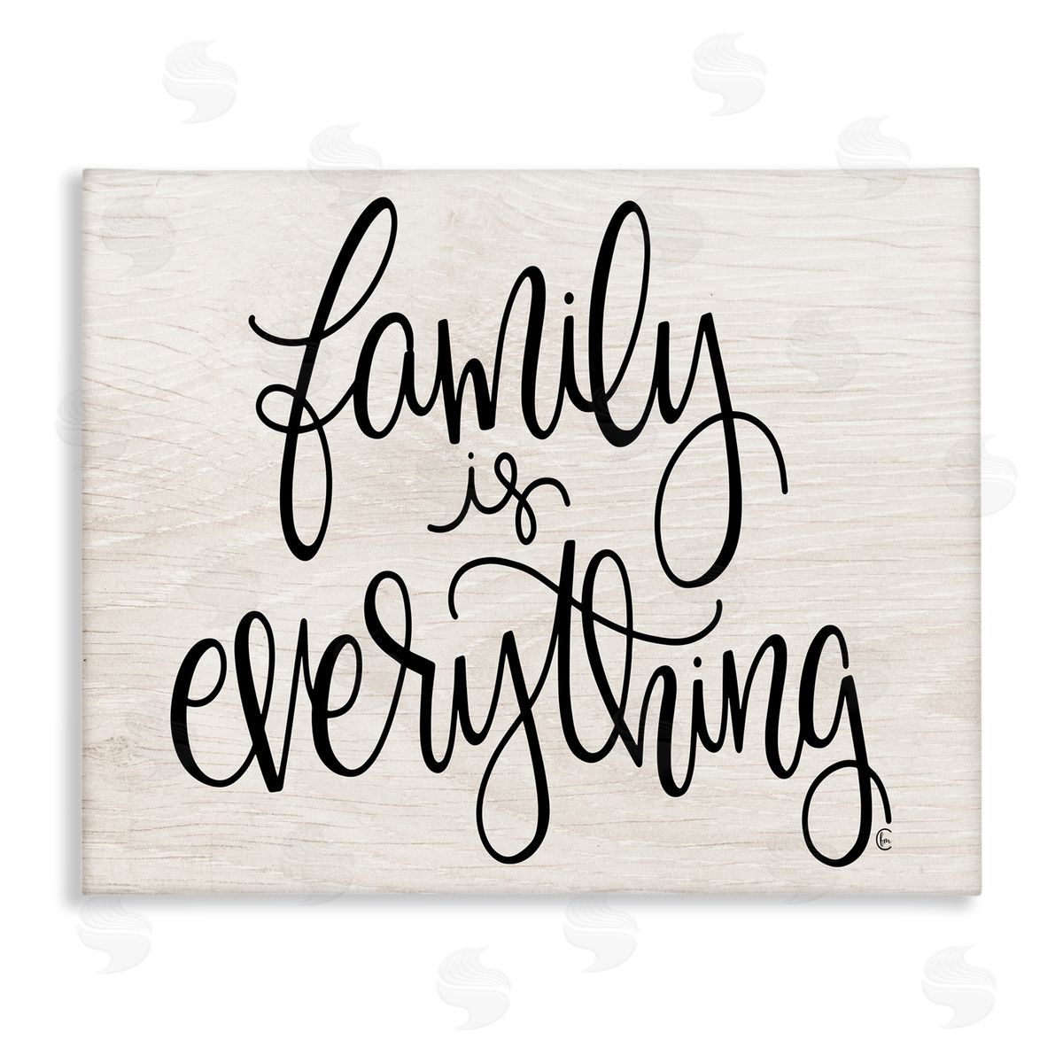 Family is Everything Minimal Canvas Wall Art, Home Decor by Fearfully Made Creations