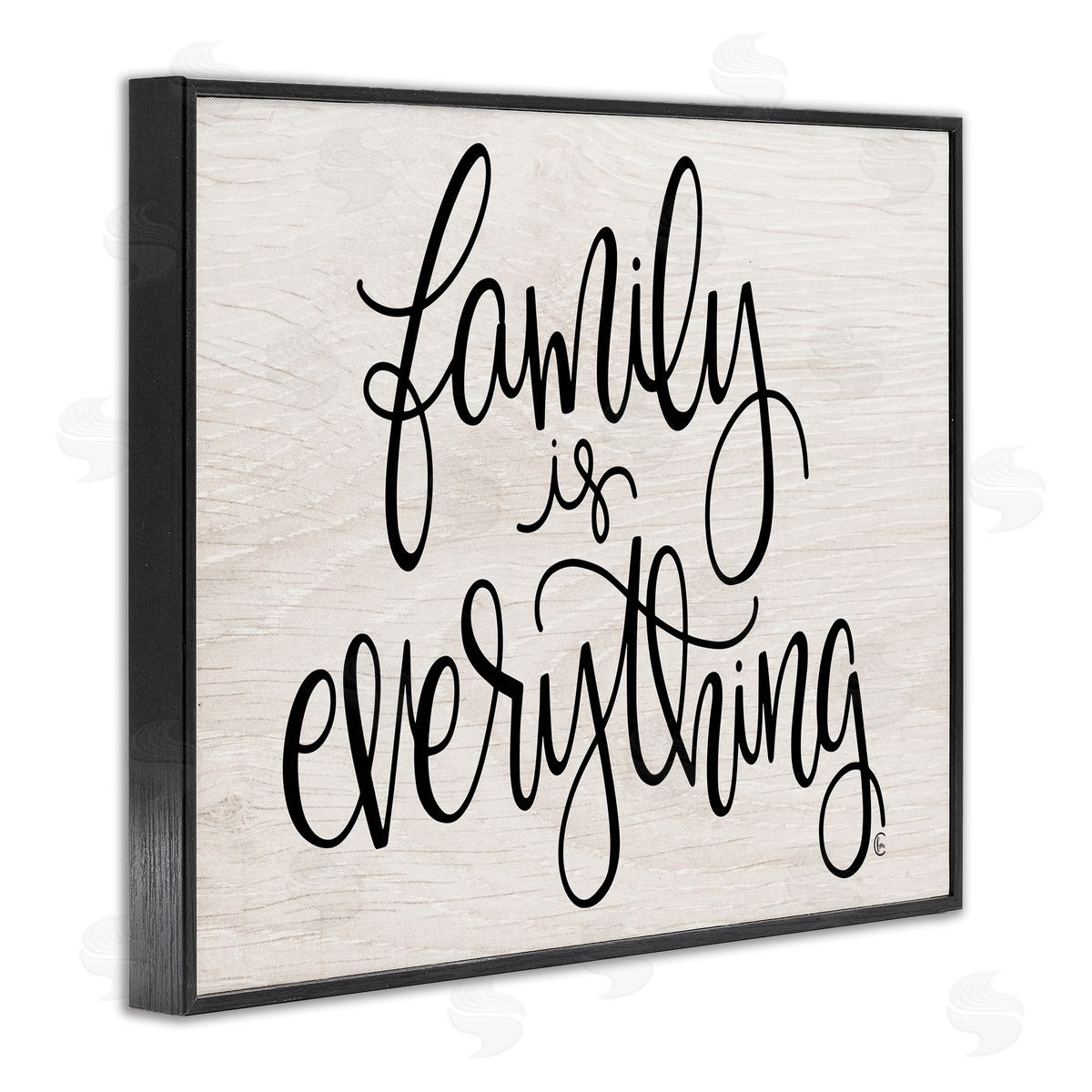 Family is Everything Minimal Black Frame Print Wall Art, Home Decor by Fearfully Made Creations