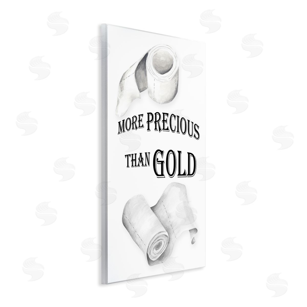 More Than Gold Toilet Paper Wood Plaque Wall Art, Home Decor by Gail Green