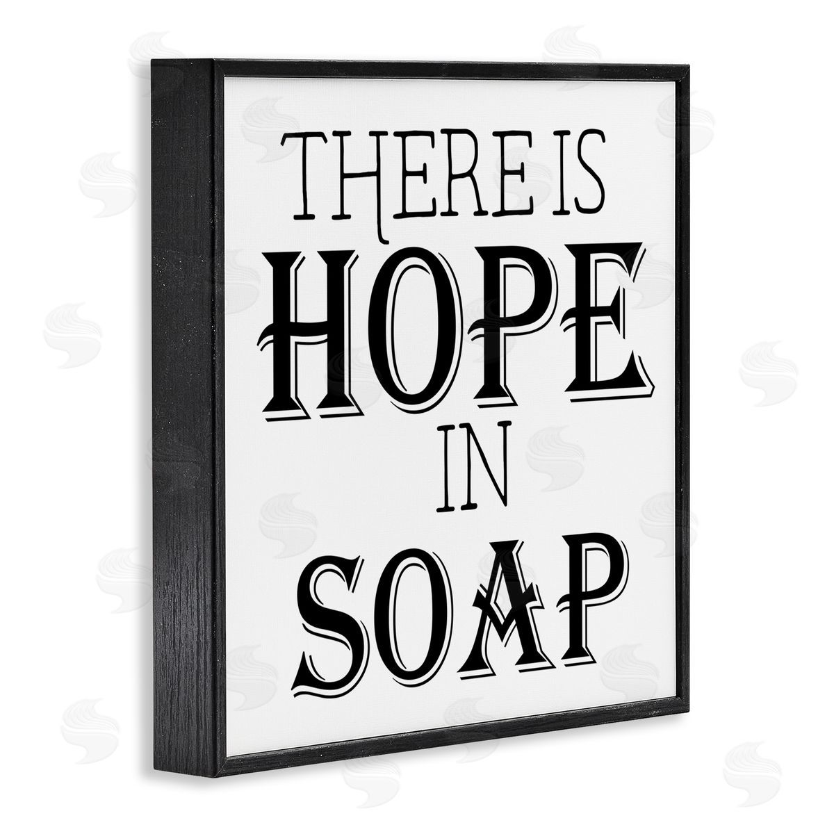 There's Hope in Soap Funny Black Frame Print Wall Art, Home Decor by Gail Green