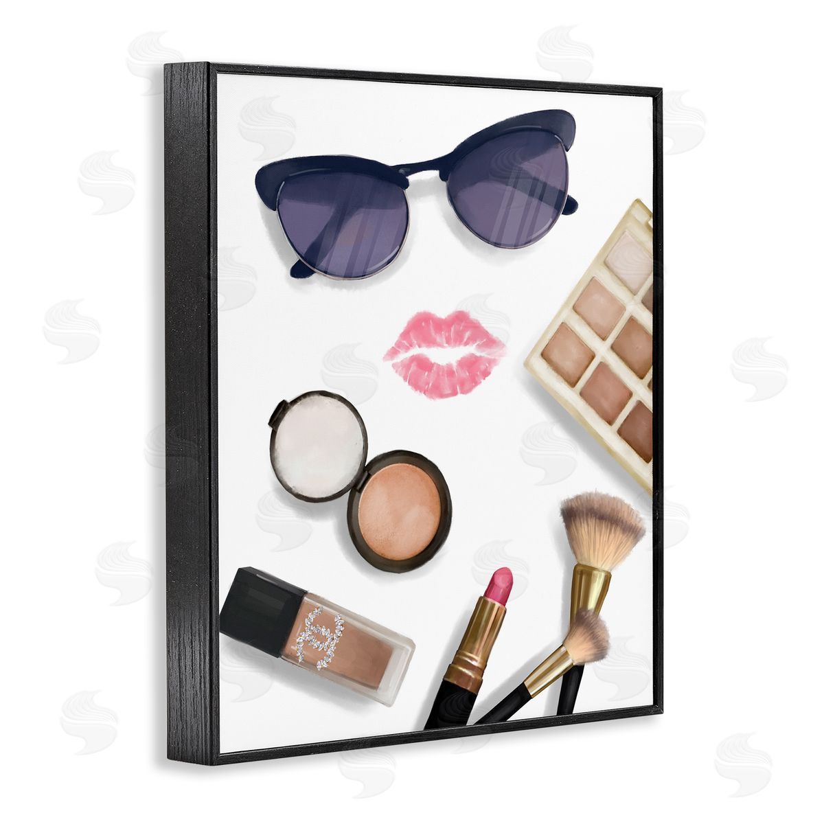 Fashion Accessories and Cosmetics Black Frame Print Wall Art, Home Decor by Ziwei Li