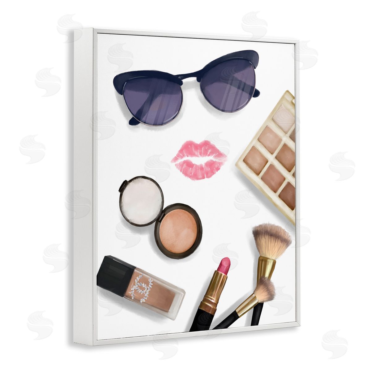 Fashion Accessories and Cosmetics White Frame Print Wall Art, Home Decor by Ziwei Li