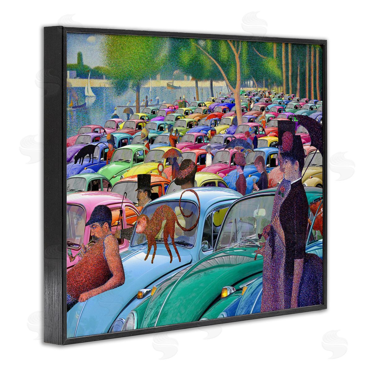Walk in the Car Park Black Frame Print Wall Art, Home Decor by Barry Kite