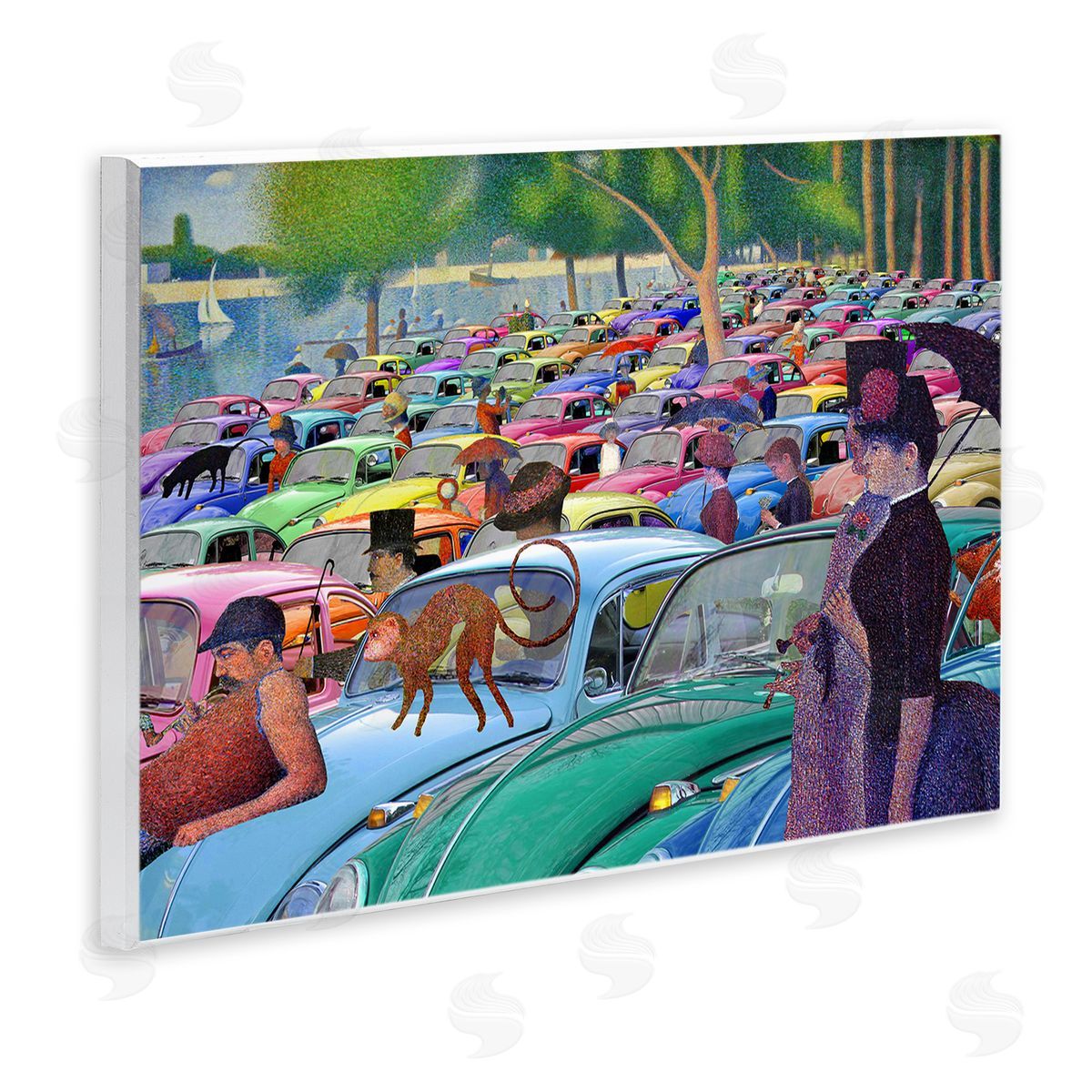 Walk in the Car Park Wood Plaque Wall Art, Home Decor by Barry Kite