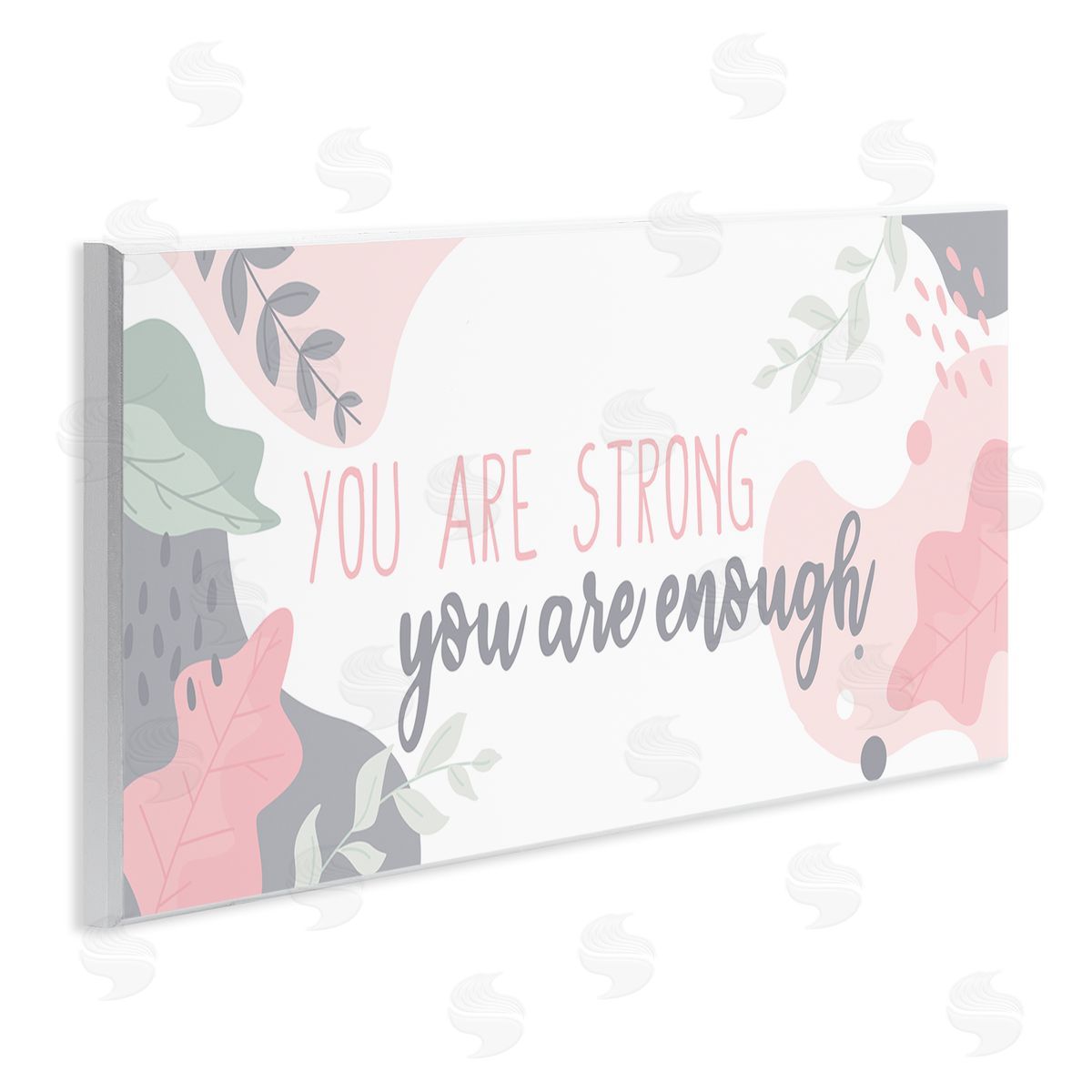 You Are Strong Pink Wood Plaque Wall Art, Home Decor by Kim Allen