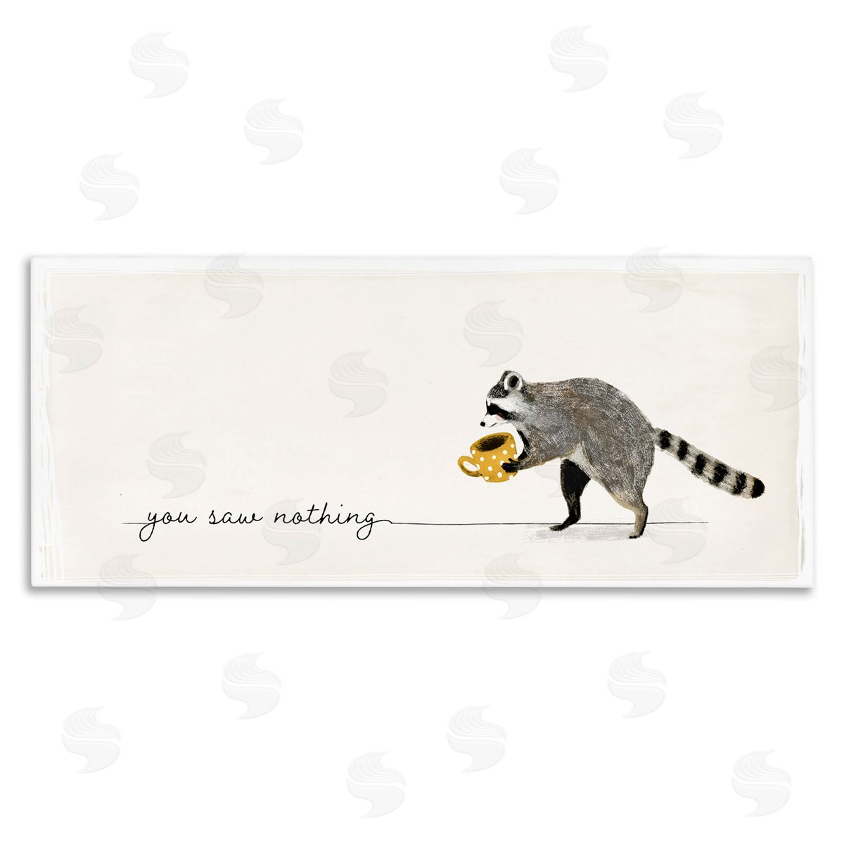 You Saw Nothing Raccoon Canvas Wall Art, Home Decor by Victoria Barnes