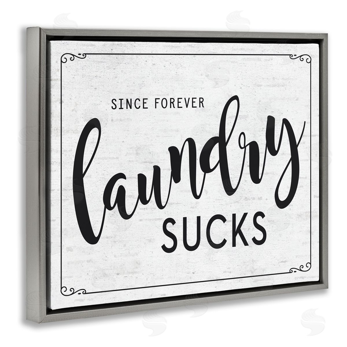 Sassy Laundry Room Sign Grey Floating Frame Canvas Wall Art, Home Decor by Lettered and Lined