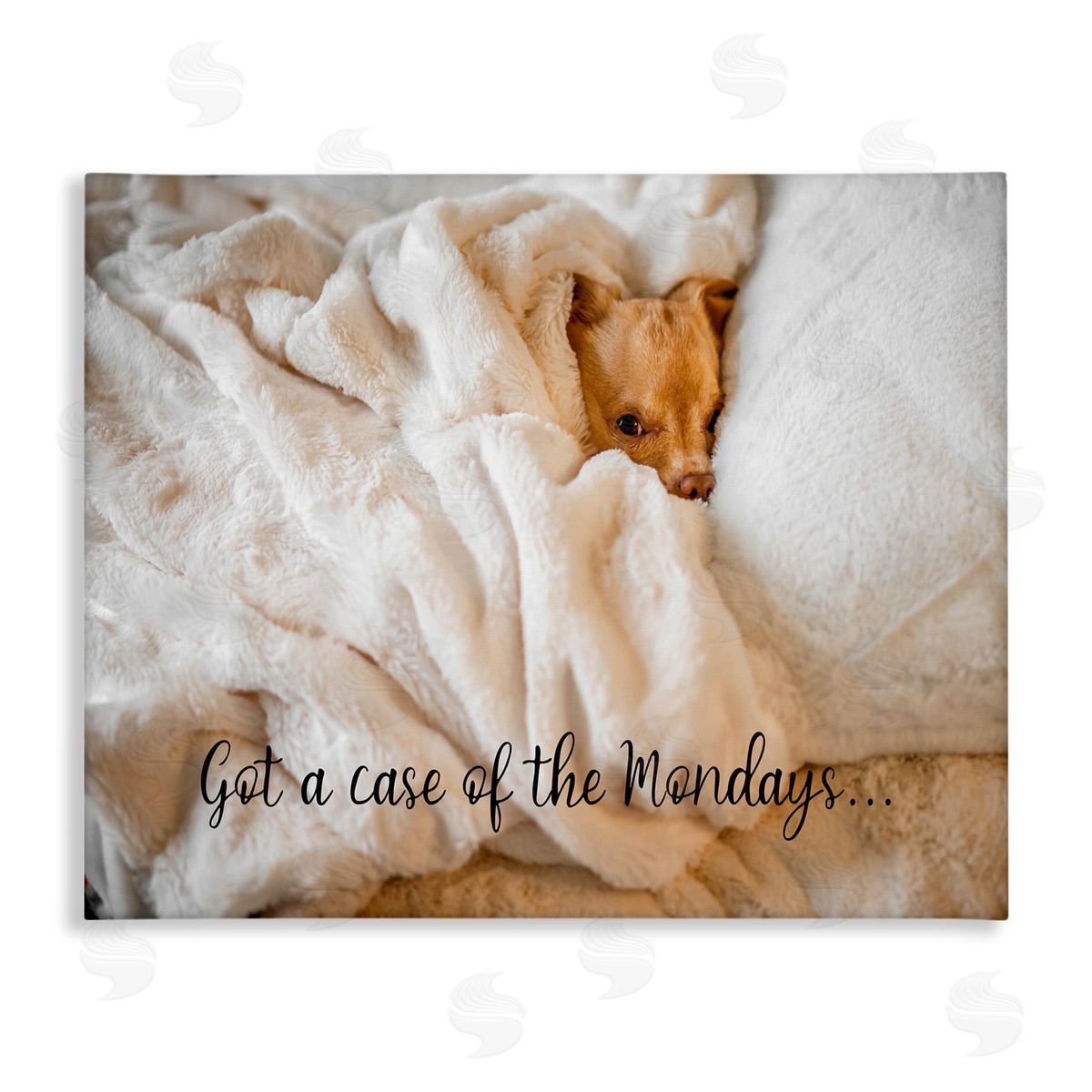 Case of the Mondays Dog Canvas Wall Art, Home Decor by Ziwei Li