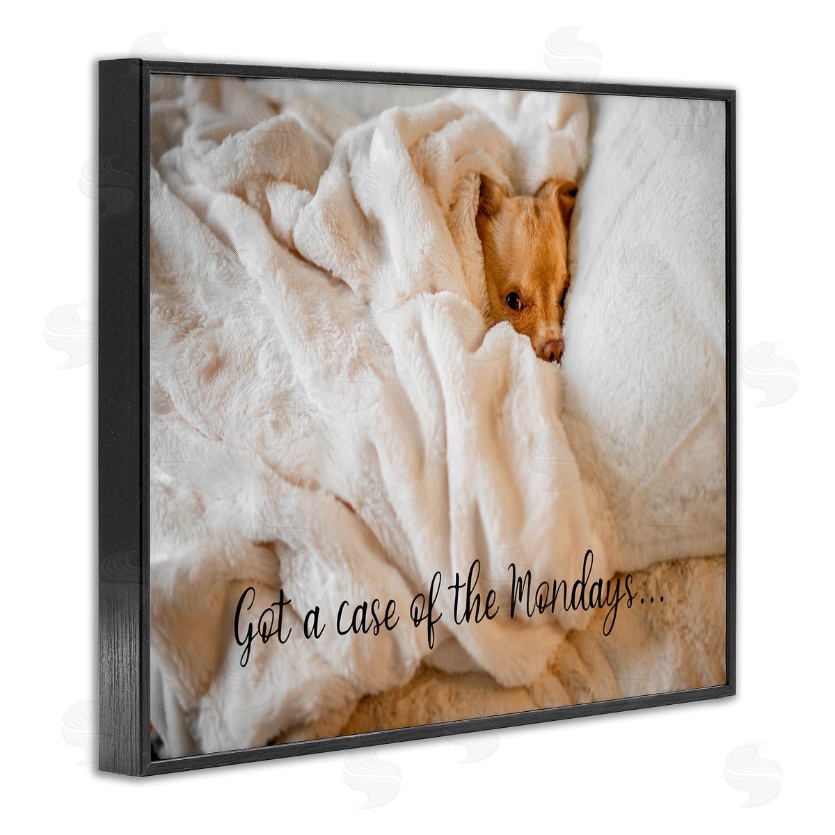 Case of the Mondays Dog Black Frame Print Wall Art, Home Decor by Ziwei Li
