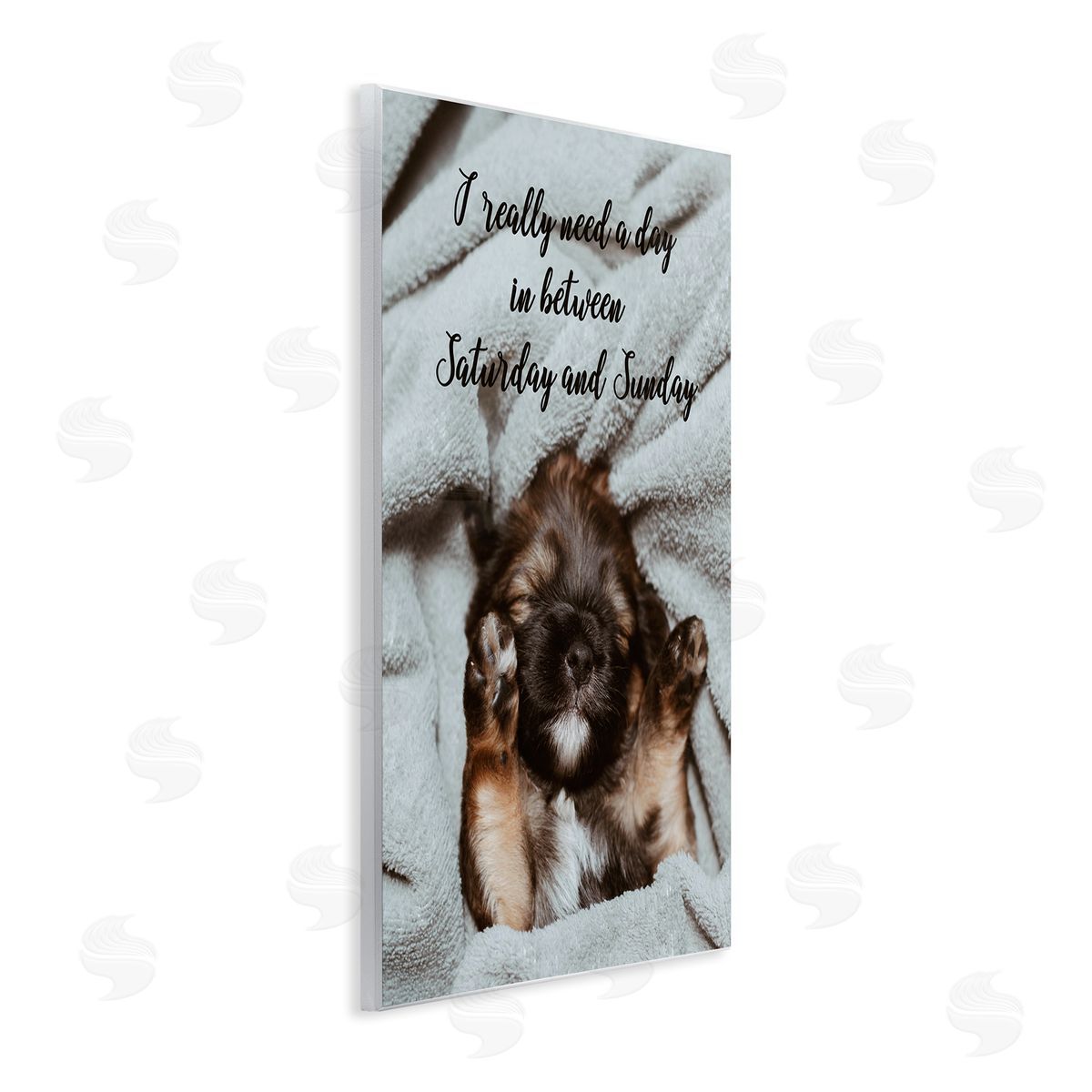 Three Day Weekend Funny Dog Wood Plaque Wall Art, Home Decor by Ziwei Li