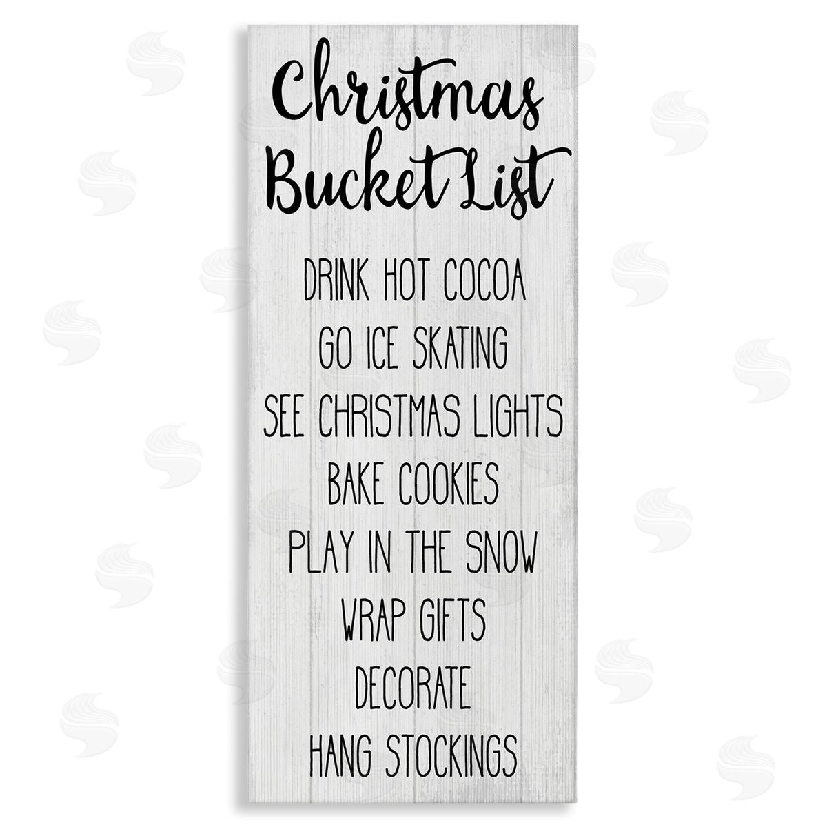 Christmas Bucket List Casual Sign Canvas Wall Art, Home Decor by Stupell Studio