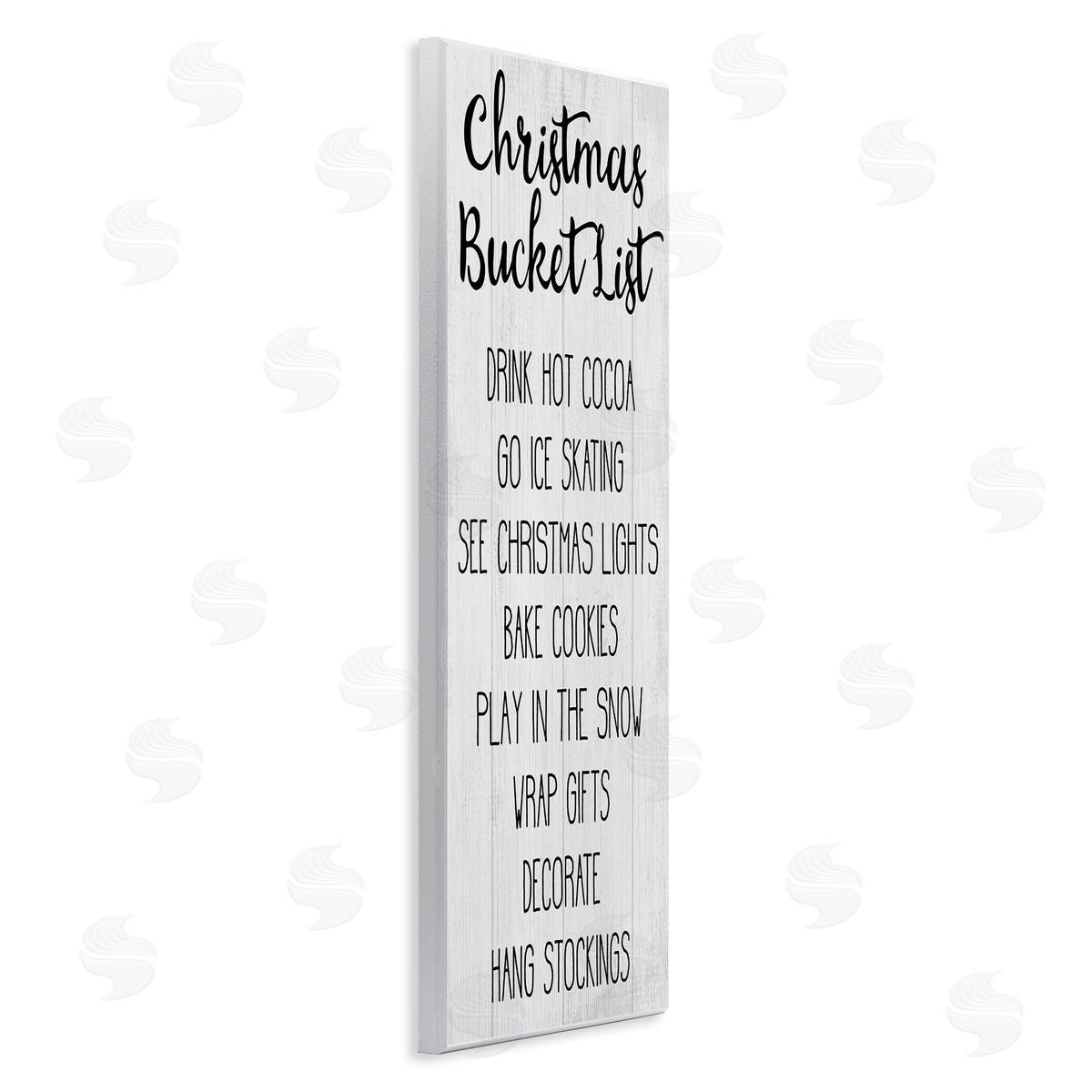 Christmas Bucket List Casual Sign Wood Plaque Wall Art, Home Decor by Stupell Studio