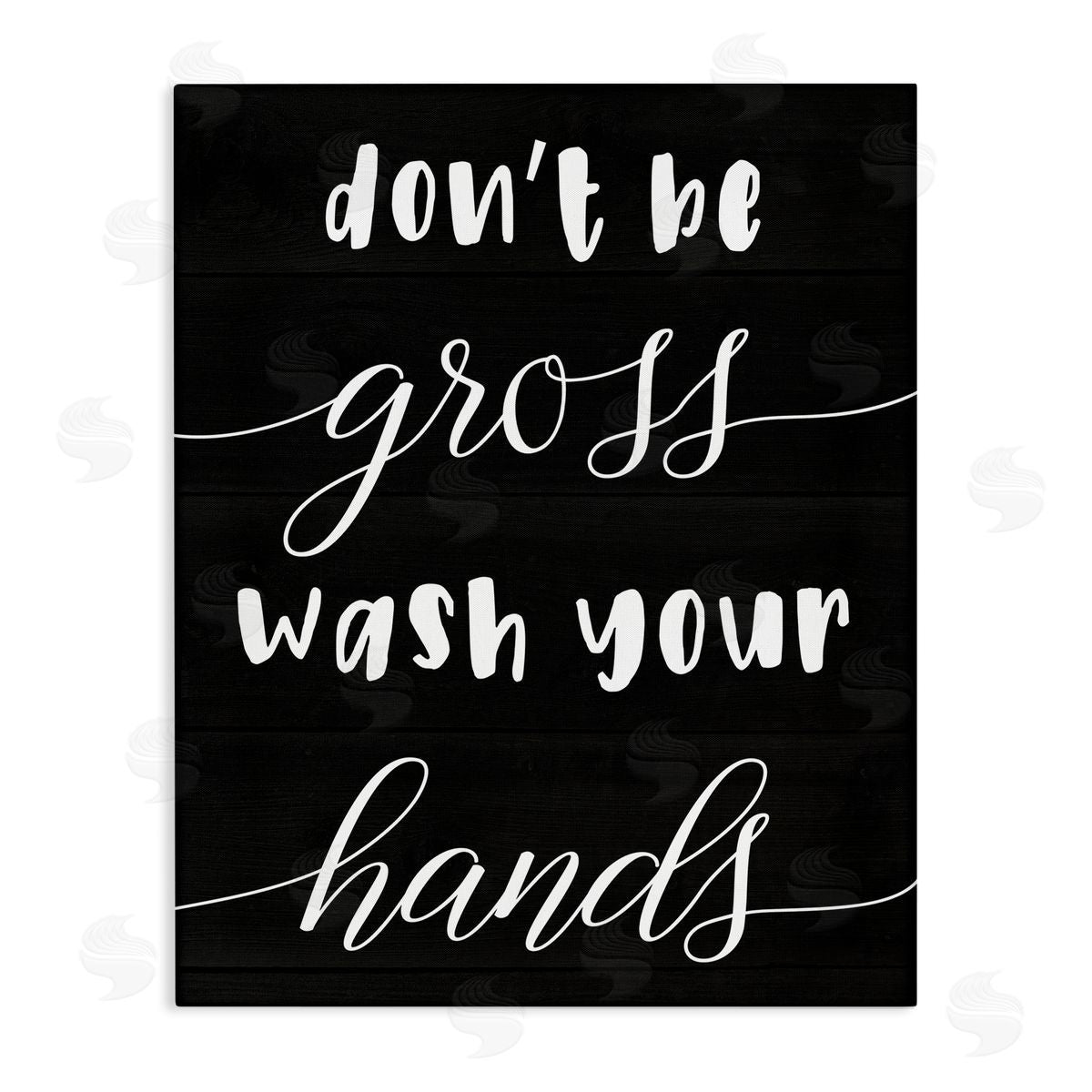 Don't Be Gross Wash Your Hands Canvas Wall Art, Home Decor by Stupell Studio