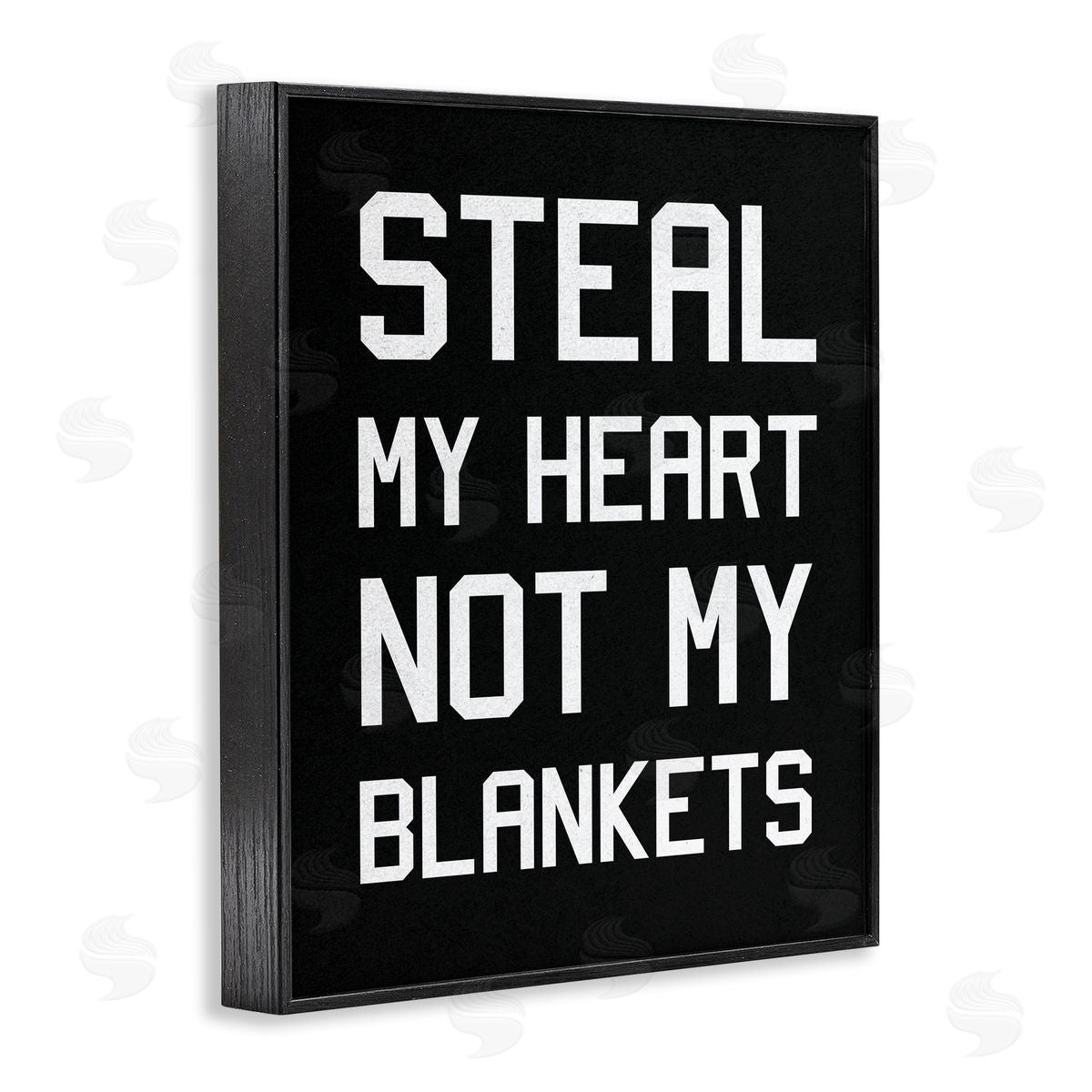 Steal My Heart Not Blankets Black Frame Print Wall Art, Home Decor by Stupell Studio