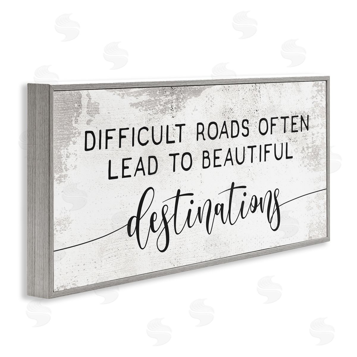 Difficult Roads to Beautiful Destinations Grey Frame Print Wall Art, Home Decor by Stupell Studio