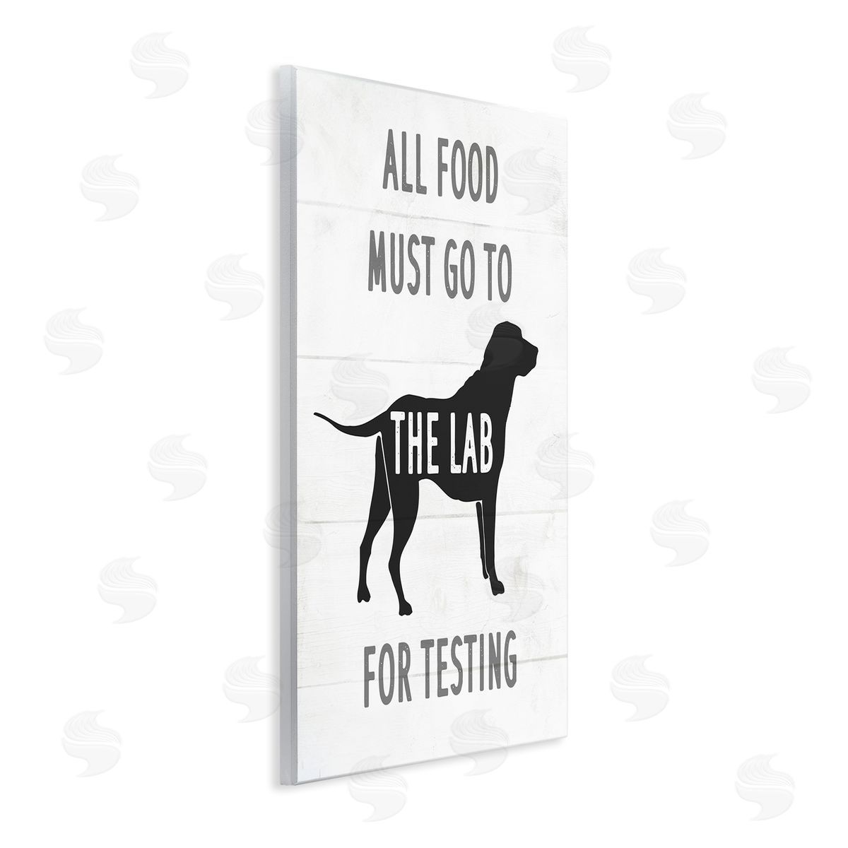 Kitchen All Food to the Lab Wood Plaque Wall Art, Home Decor by Stupell Studio