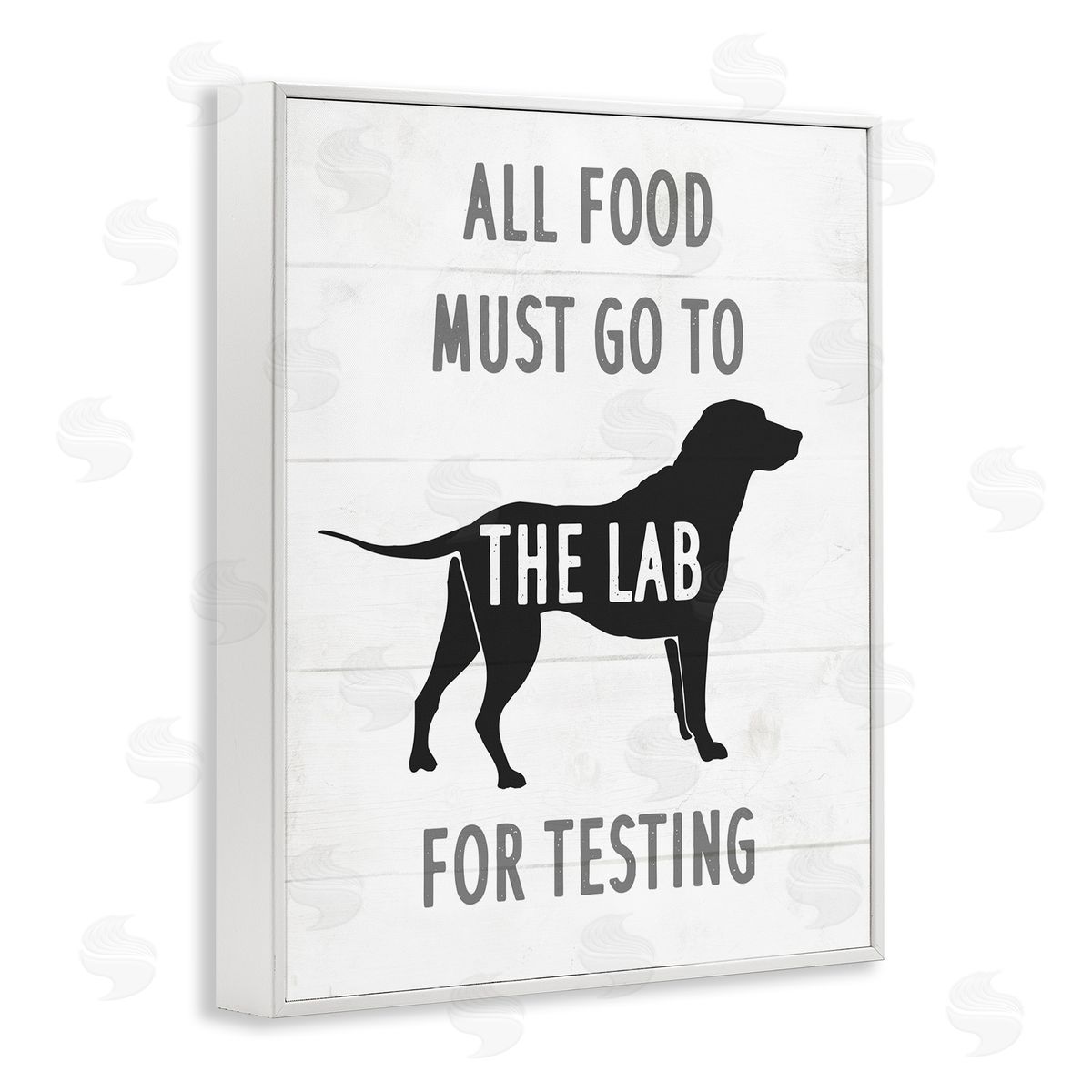 Kitchen All Food to the Lab White Frame Print Wall Art, Home Decor by Stupell Studio