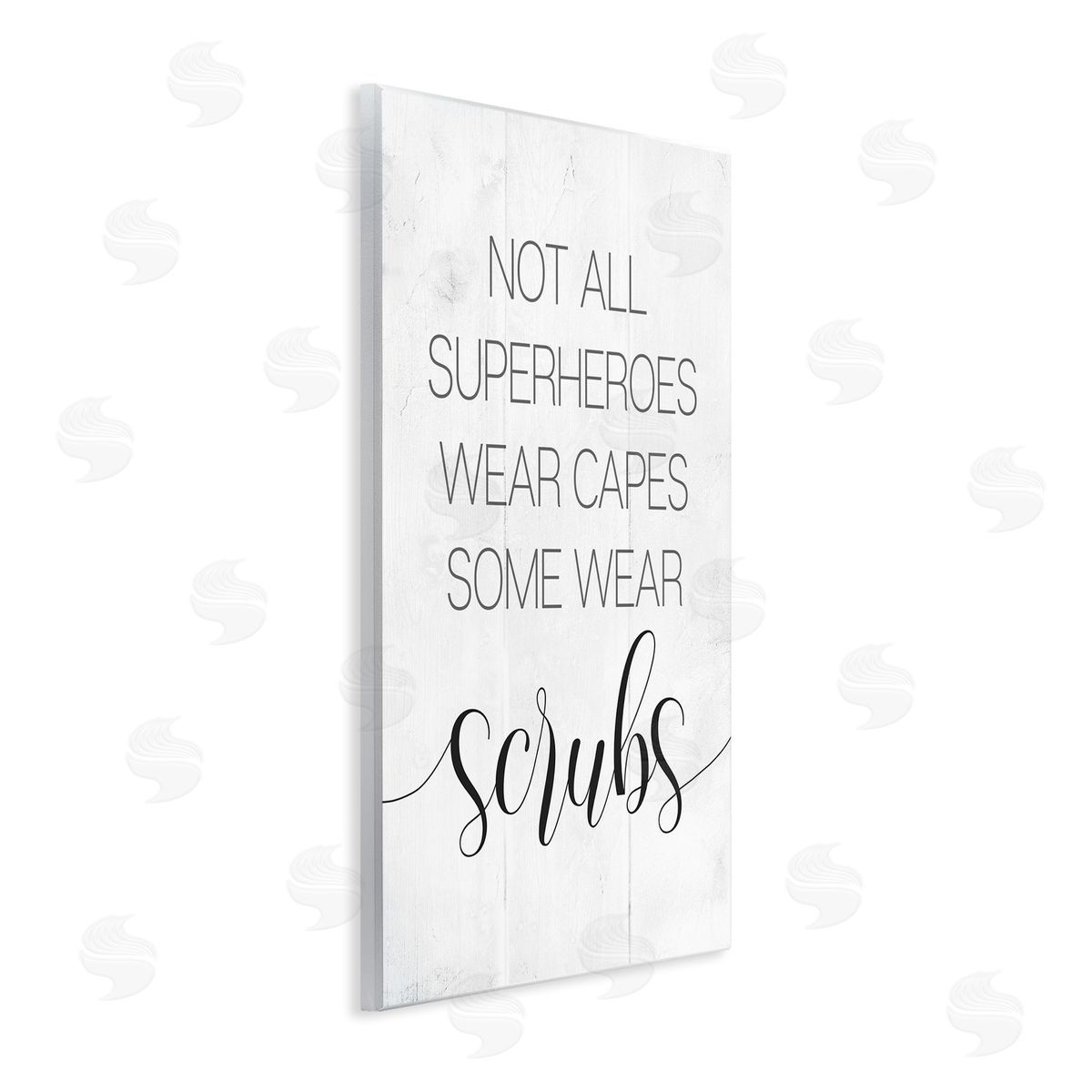 Some Superheroes Wear Scrubs Wood Plaque Wall Art, Home Decor by Stupell Studio