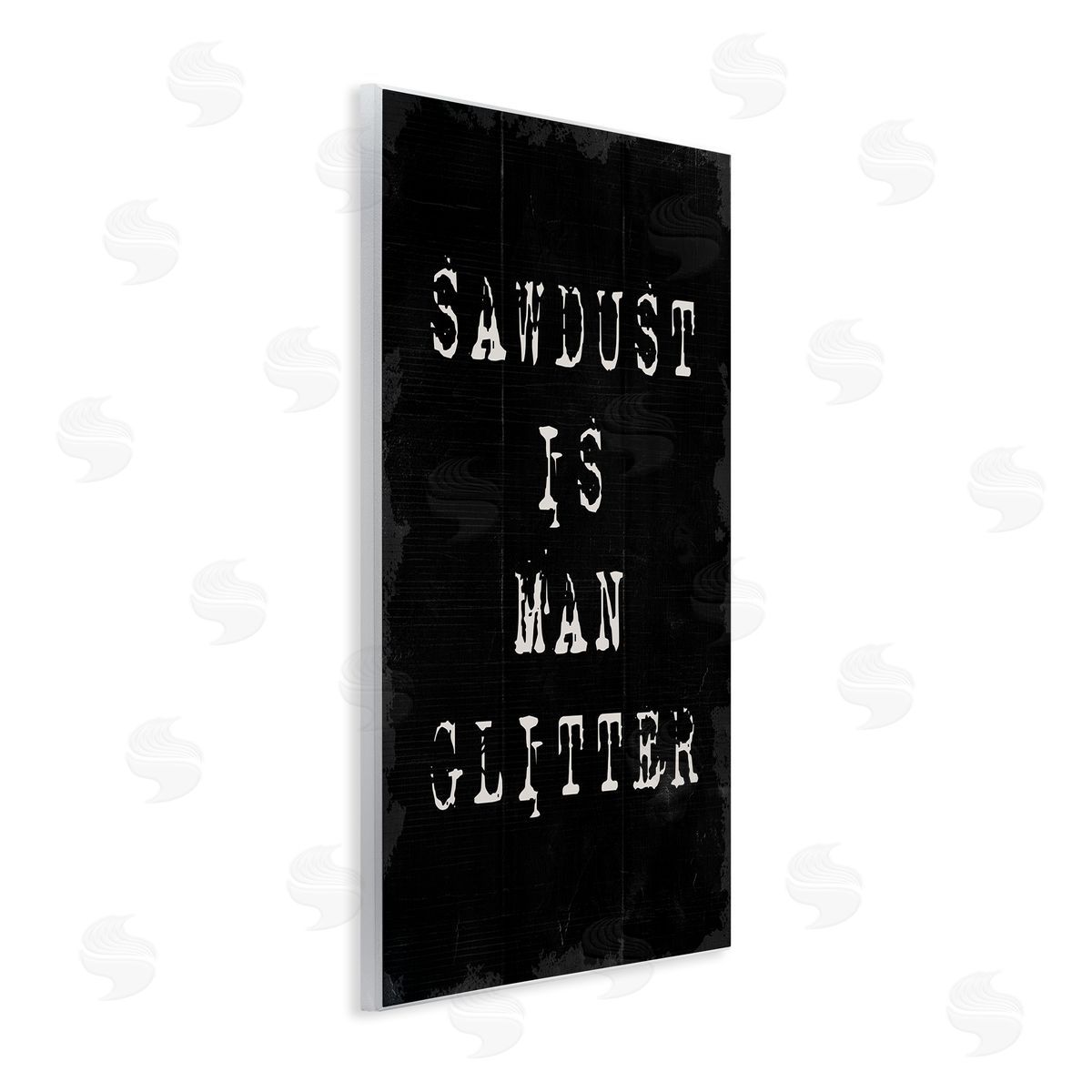 Sawdust Is Man Glitter Wood Plaque Wall Art, Home Decor by Stupell Studio