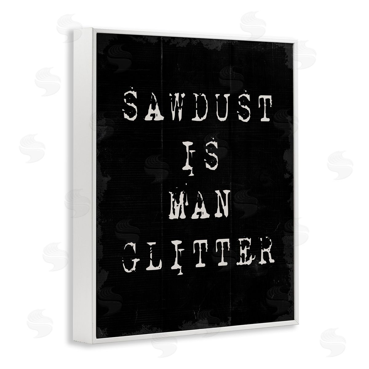 Sawdust Is Man Glitter White Frame Print Wall Art, Home Decor by Stupell Studio