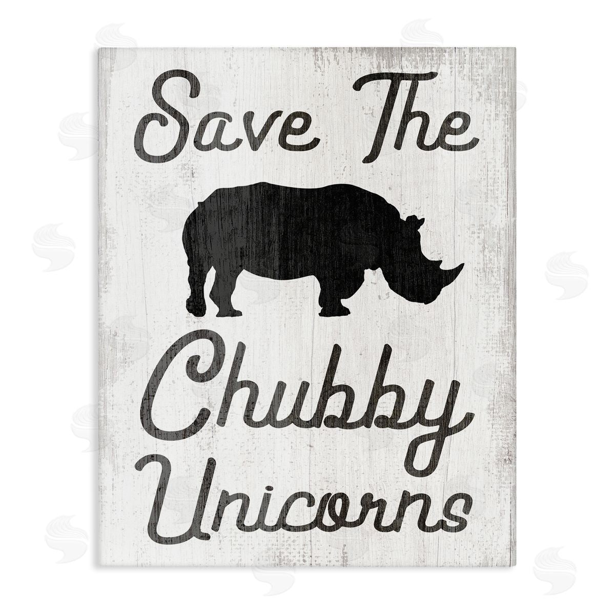 Save the Chubby Unicorns Canvas Wall Art, Home Decor by Stupell Studio