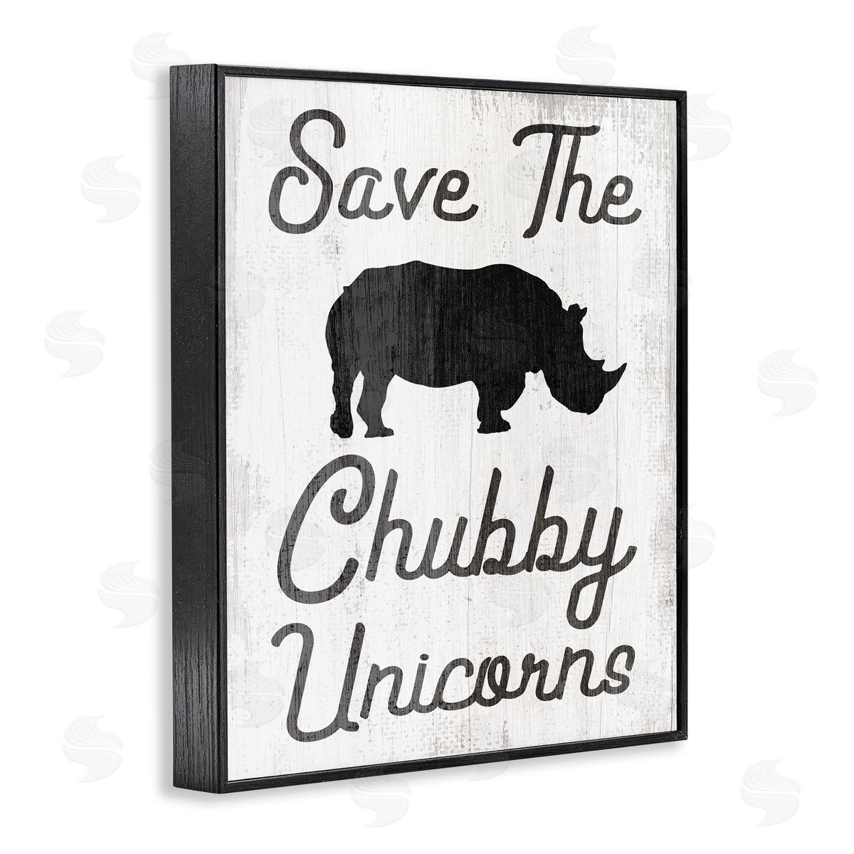 Save the Chubby Unicorns Black Frame Print Wall Art, Home Decor by Stupell Studio