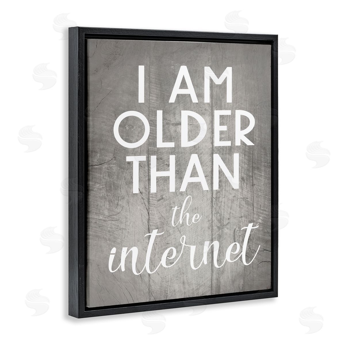 I am Older than the Internet Black Floating Frame Canvas Wall Art, Home Decor by Stupell Studio