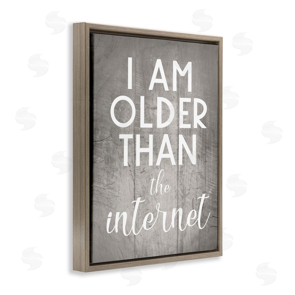 I am Older than the Internet Brown Floating Frame Canvas Wall Art, Home Decor by Stupell Studio