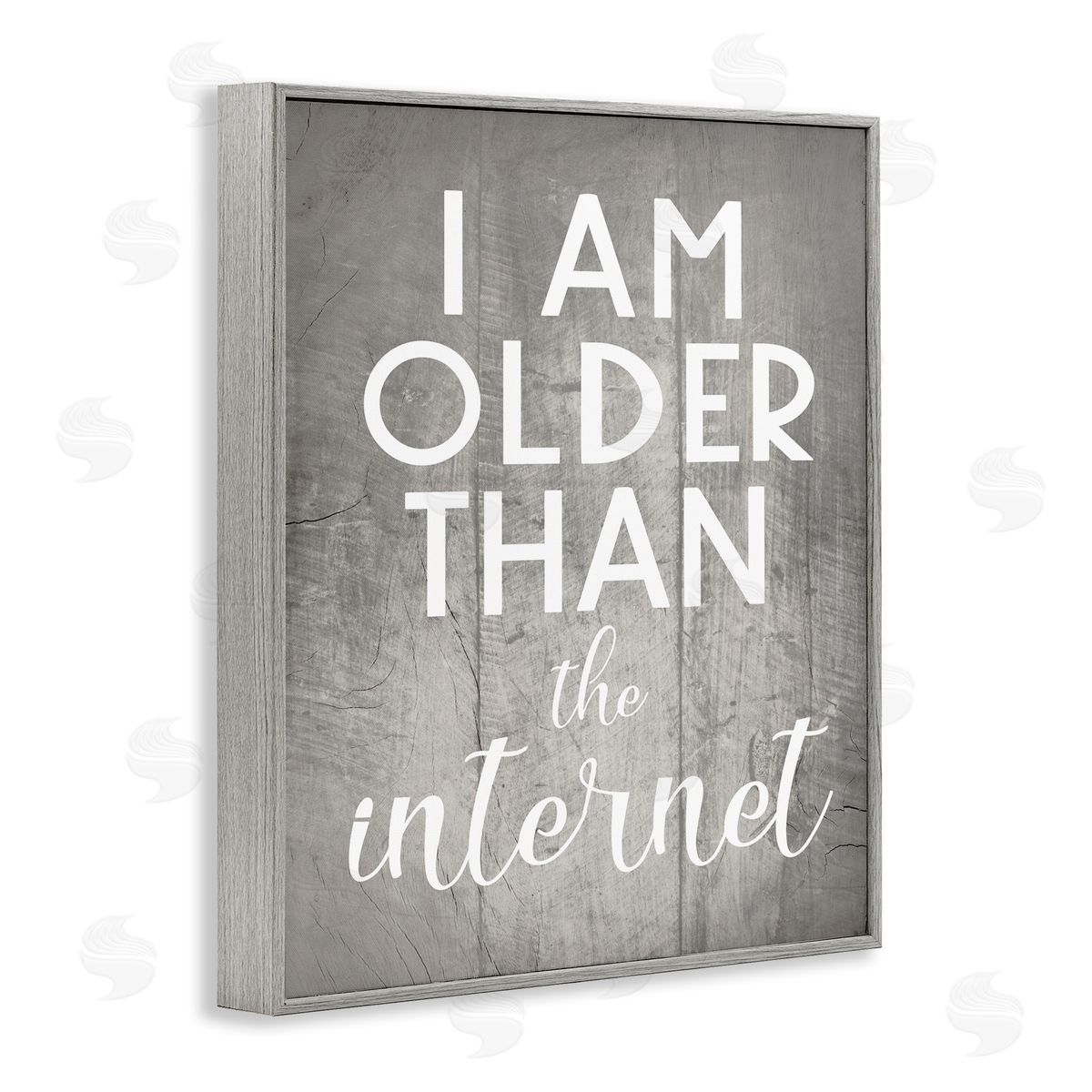 I am Older than the Internet Grey Frame Print Wall Art, Home Decor by Stupell Studio