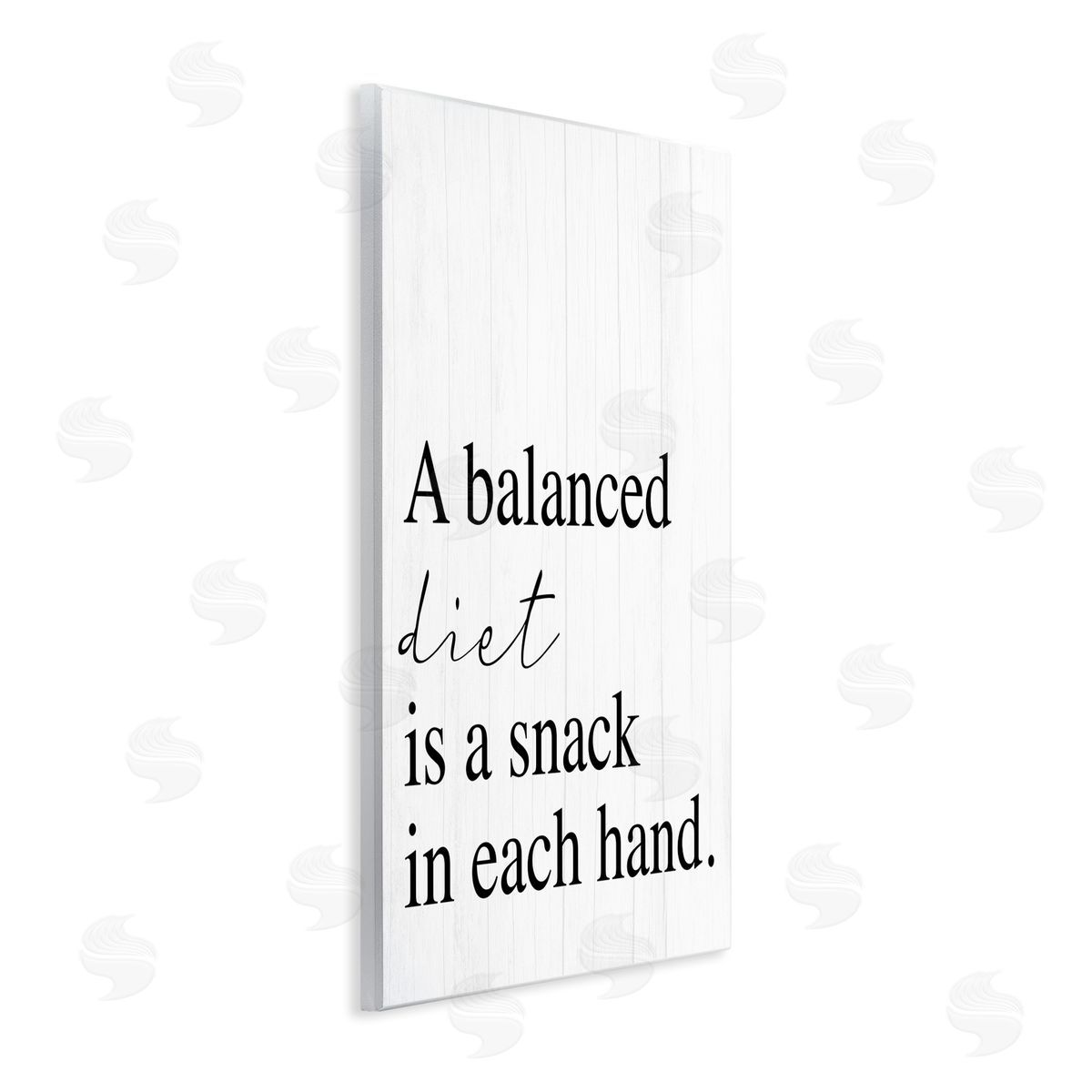 Balanced Diet is Snacking Wood Plaque Wall Art, Home Decor by Stupell Studio