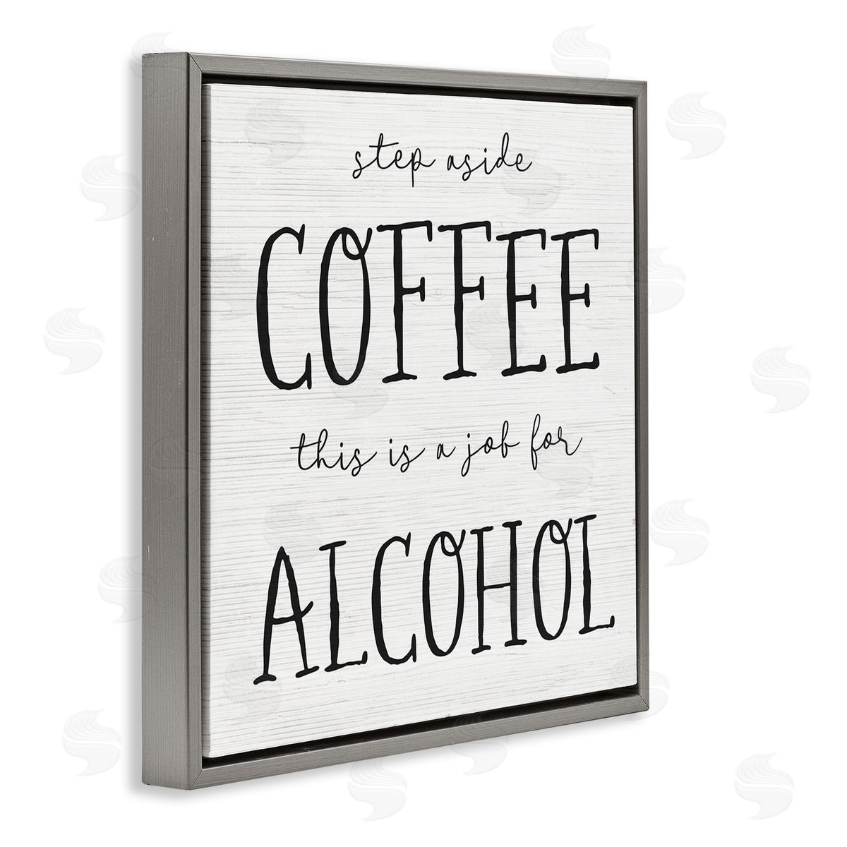 This a Job for Alcohol Grey Floating Frame Canvas Wall Art, Home Decor by Stupell Studio