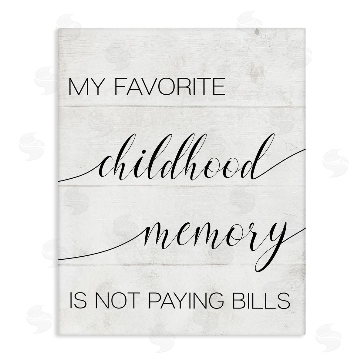 No Bills Favorite Childhood Memory Canvas Wall Art, Home Decor by Stupell Studio