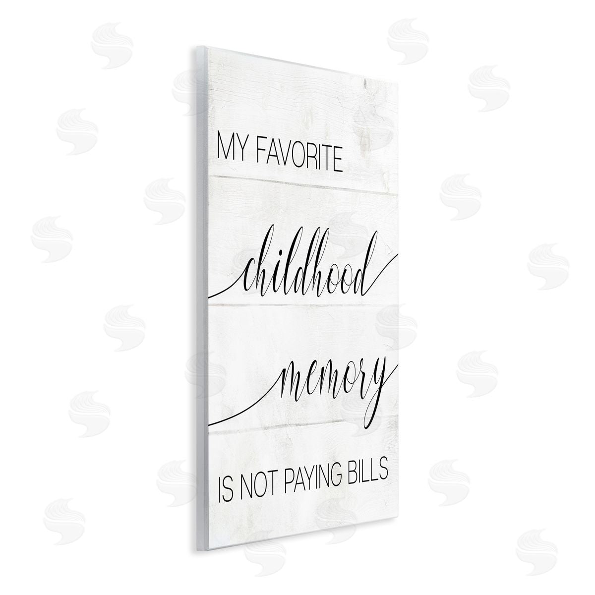 No Bills Favorite Childhood Memory Wood Plaque Wall Art, Home Decor by Stupell Studio
