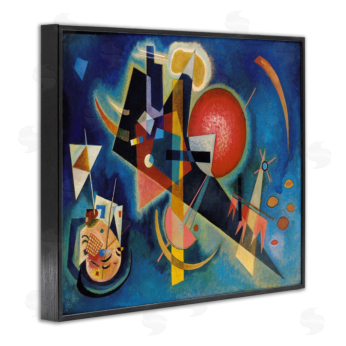 Im Blau Classical Abstract Painting Black Frame Print Wall Art, Home Decor by Wassily Kandinsky