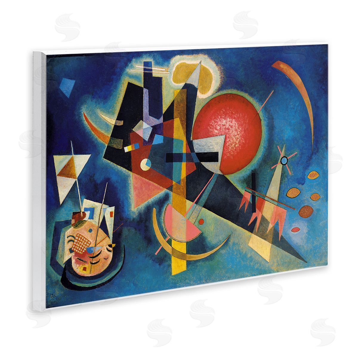 Im Blau Classical Abstract Painting Wood Plaque Wall Art, Home Decor by Wassily Kandinsky