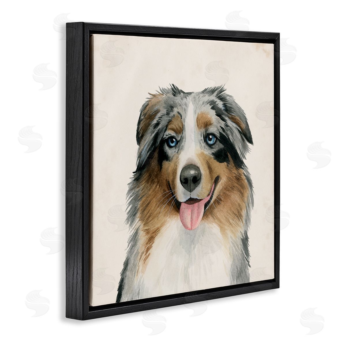 Best Bud Shepard Dog Black Floating Frame Canvas Wall Art, Home Decor by Grace Popp