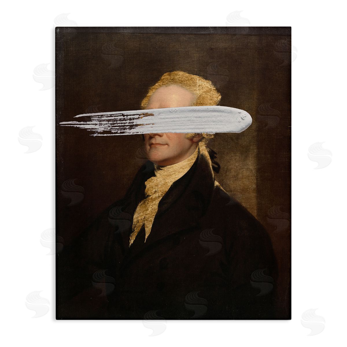 Censored Hamilton Portrait Canvas Wall Art, Home Decor by Jennifer Goldberger
