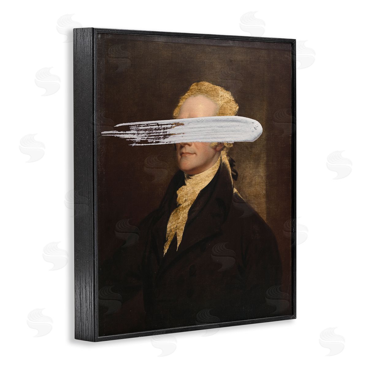 Censored Hamilton Portrait Black Frame Print Wall Art, Home Decor by Jennifer Goldberger