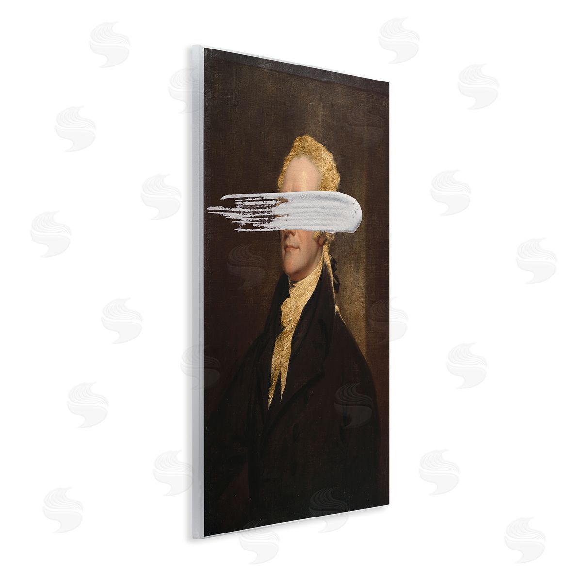 Censored Hamilton Portrait Wood Plaque Wall Art, Home Decor by Jennifer Goldberger