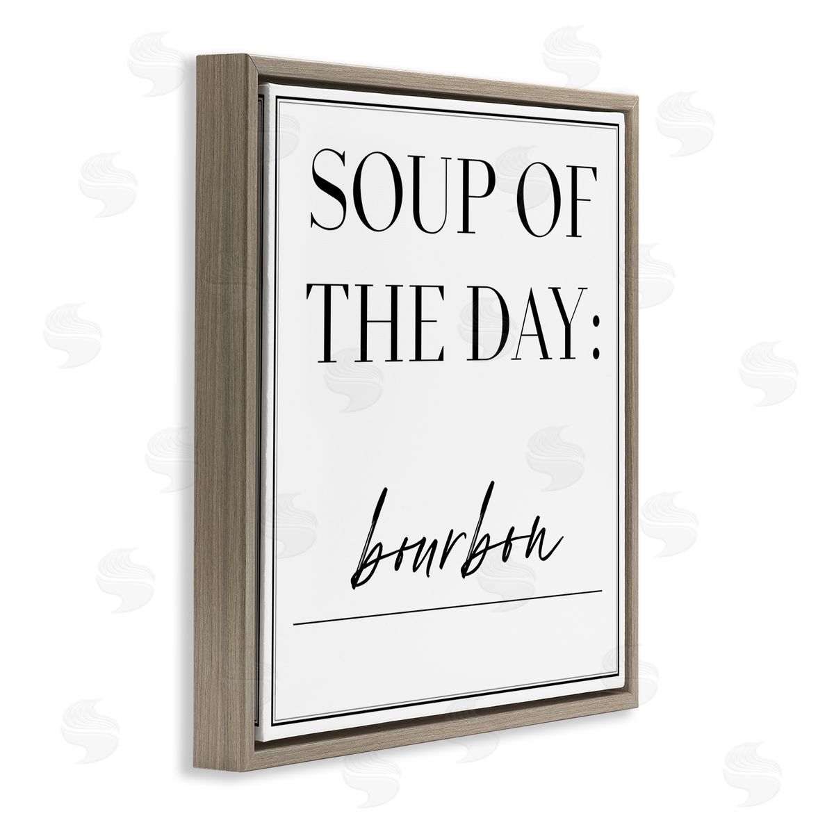 Soup of Day is Bourbon Brown Floating Frame Canvas Wall Art, Home Decor by Anna Hambly