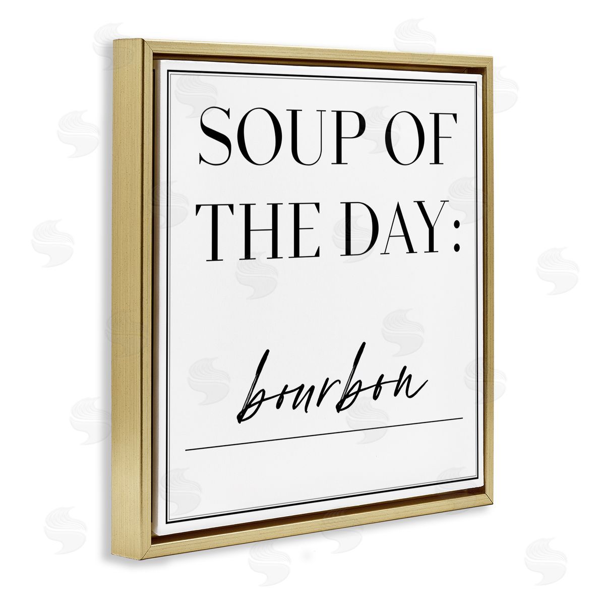 Soup of Day is Bourbon Gold Floating Frame Canvas Wall Art, Home Decor by Anna Hambly