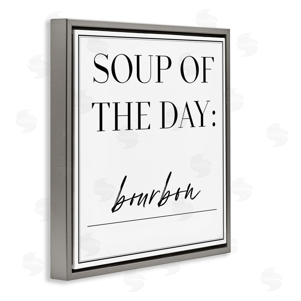 Soup of Day is Bourbon Grey Floating Frame Canvas Wall Art, Home Decor by Anna Hambly