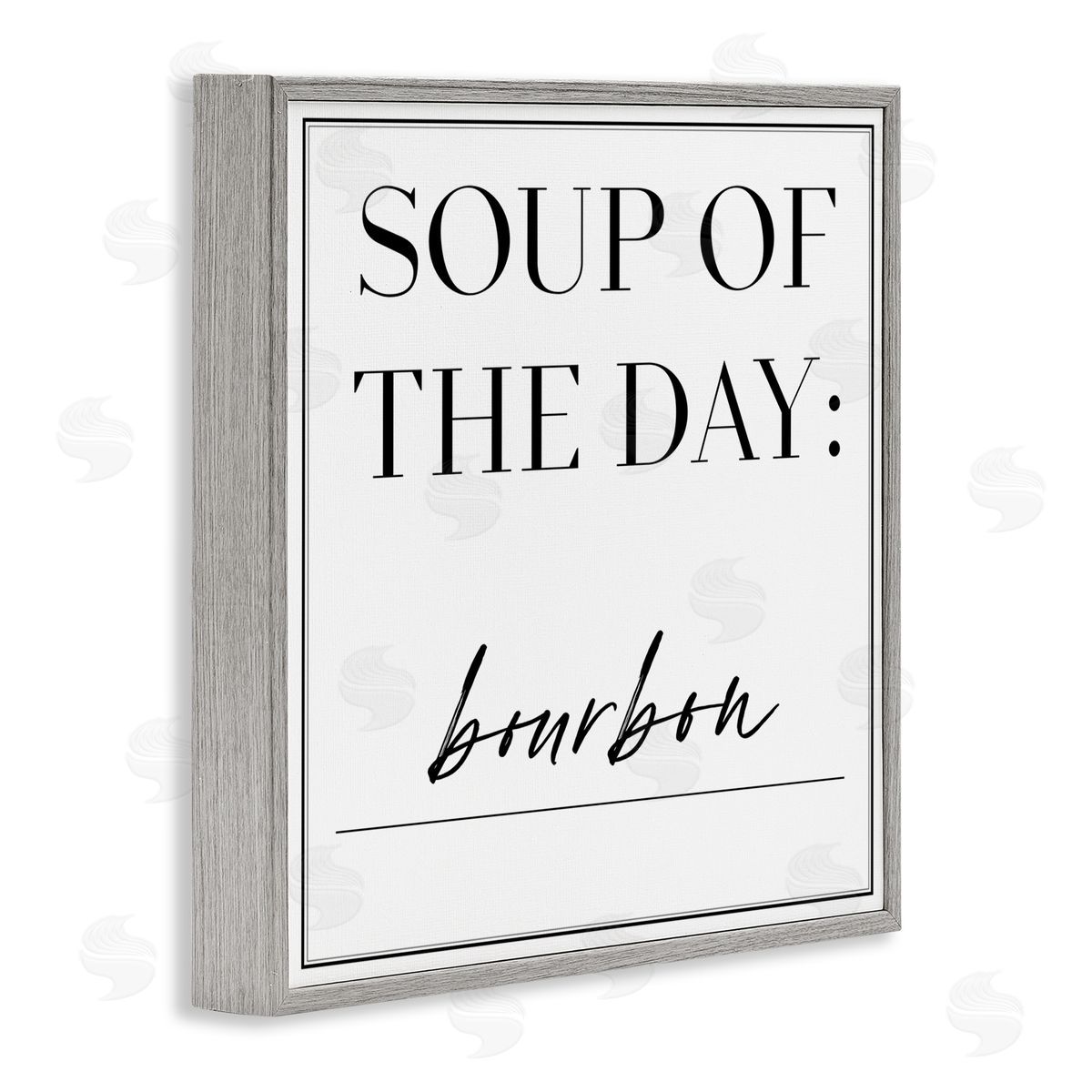 Soup of Day is Bourbon Grey Frame Print Wall Art, Home Decor by Anna Hambly